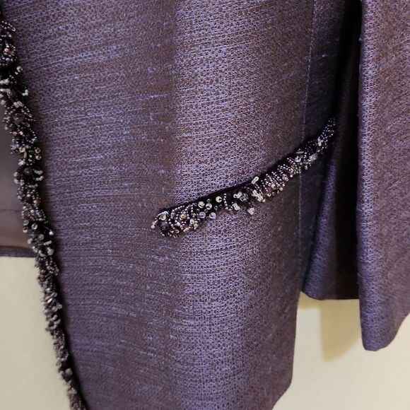 Albert nipon tweed. Beaded trim jacket size 16 - Picture 3 of 8